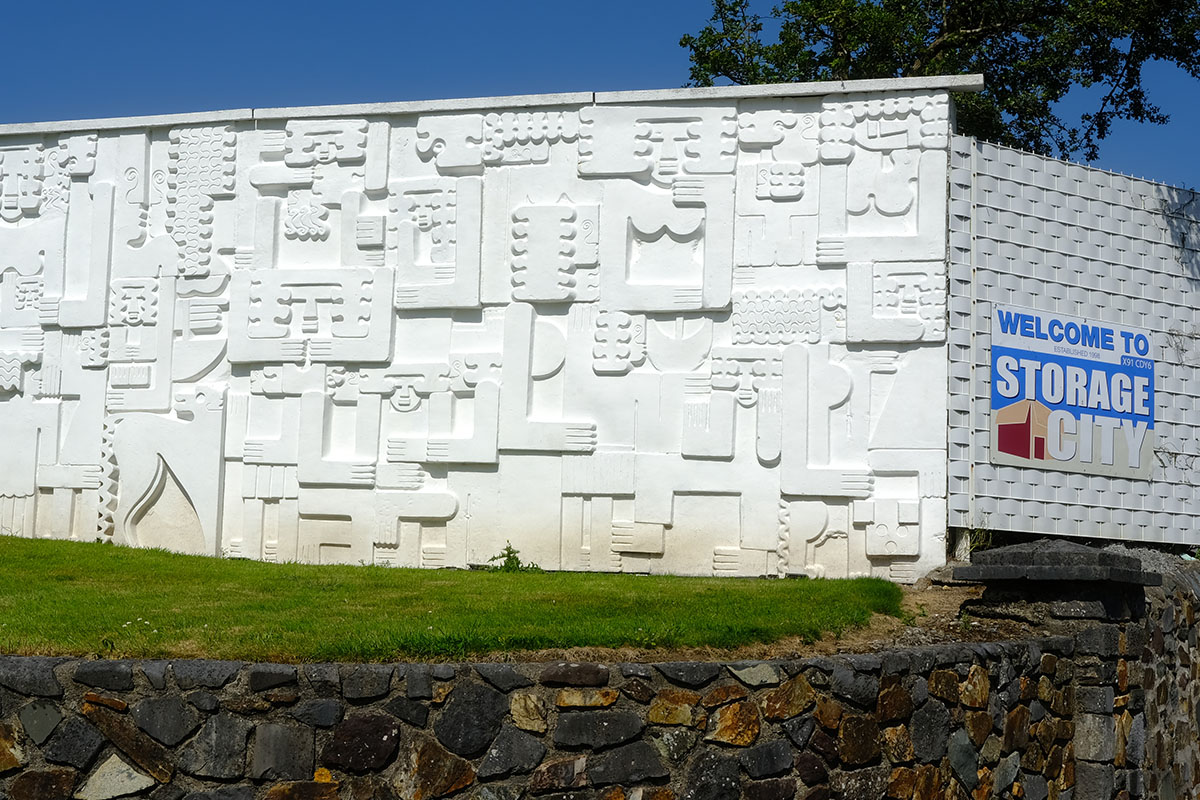 Sculpture at entrance to Storage City Waterford storage facility on Tramore Road